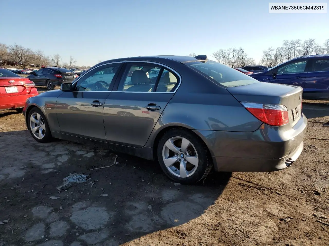 2006 BMW 530 I VIN: WBANE73506CM42319 Lot: 45347485