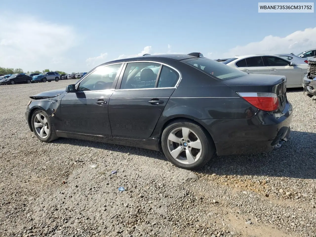 2006 BMW 530 I VIN: WBANE73536CM31752 Lot: 52518165