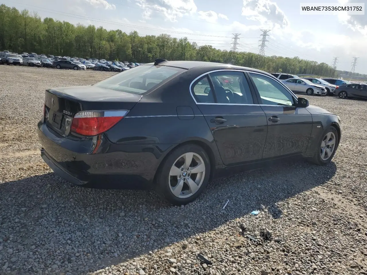 2006 BMW 530 I VIN: WBANE73536CM31752 Lot: 52518165