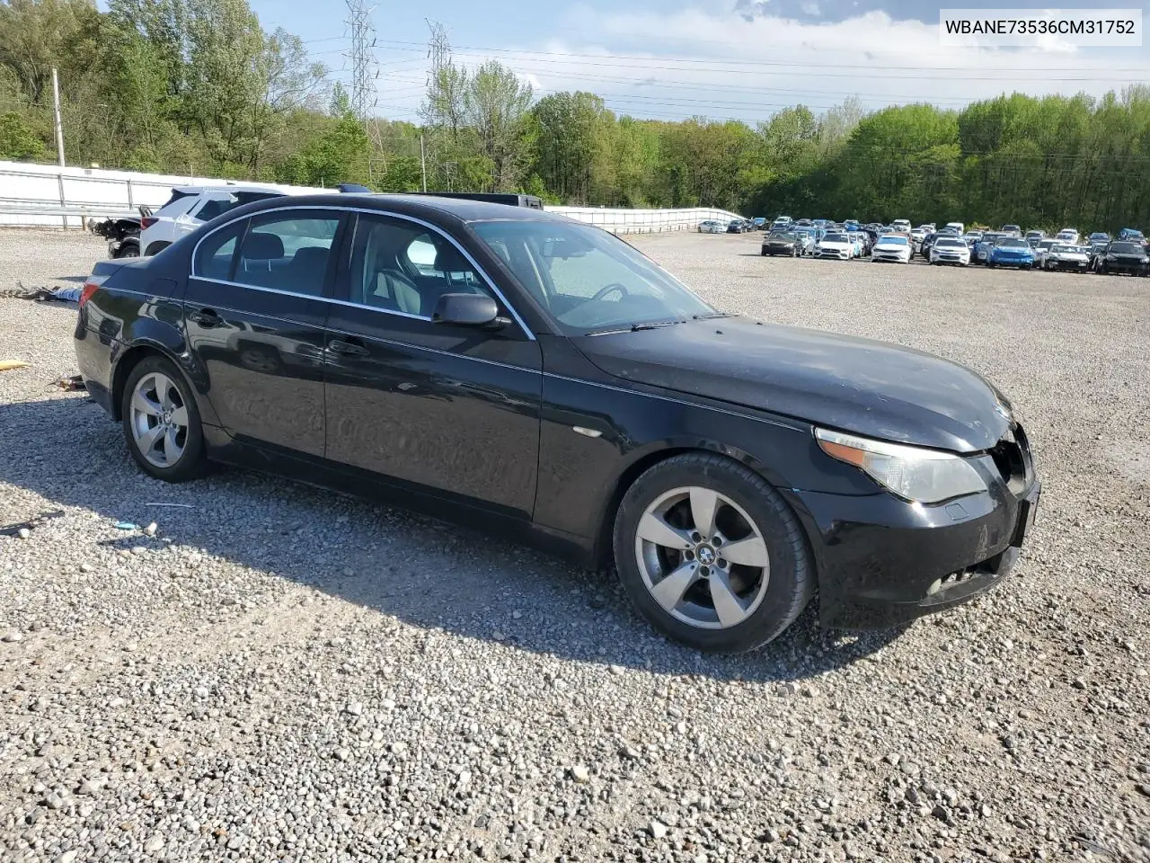2006 BMW 530 I VIN: WBANE73536CM31752 Lot: 52518165