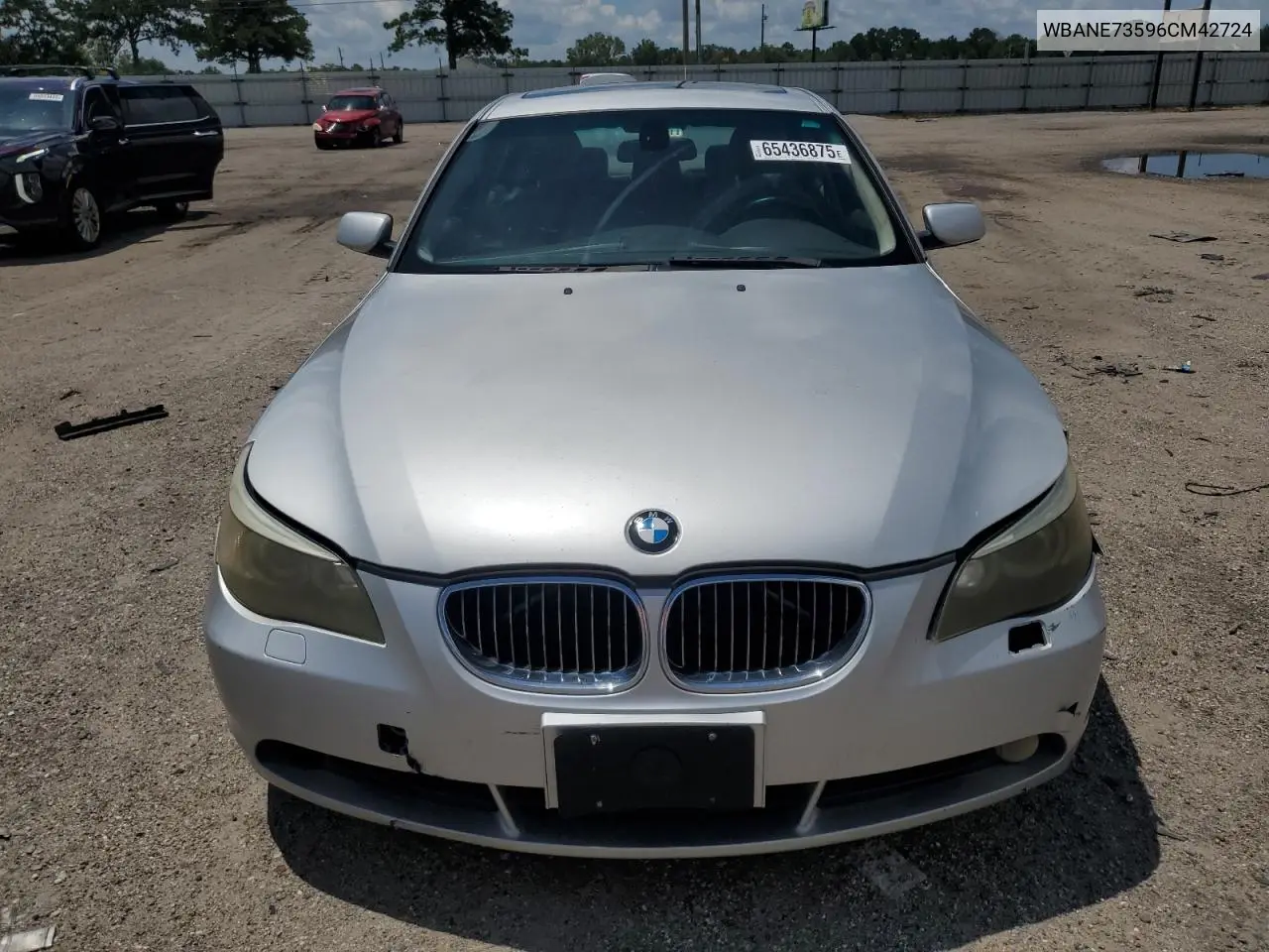 2006 BMW 530 I VIN: WBANE73596CM42724 Lot: 65436875