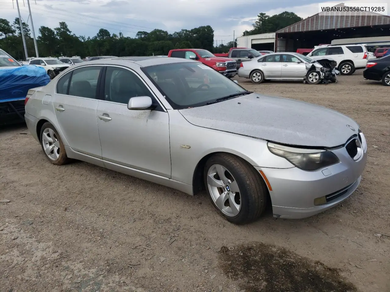 2008 BMW 528 I VIN: WBANU53558CT19285 Lot: 60185265