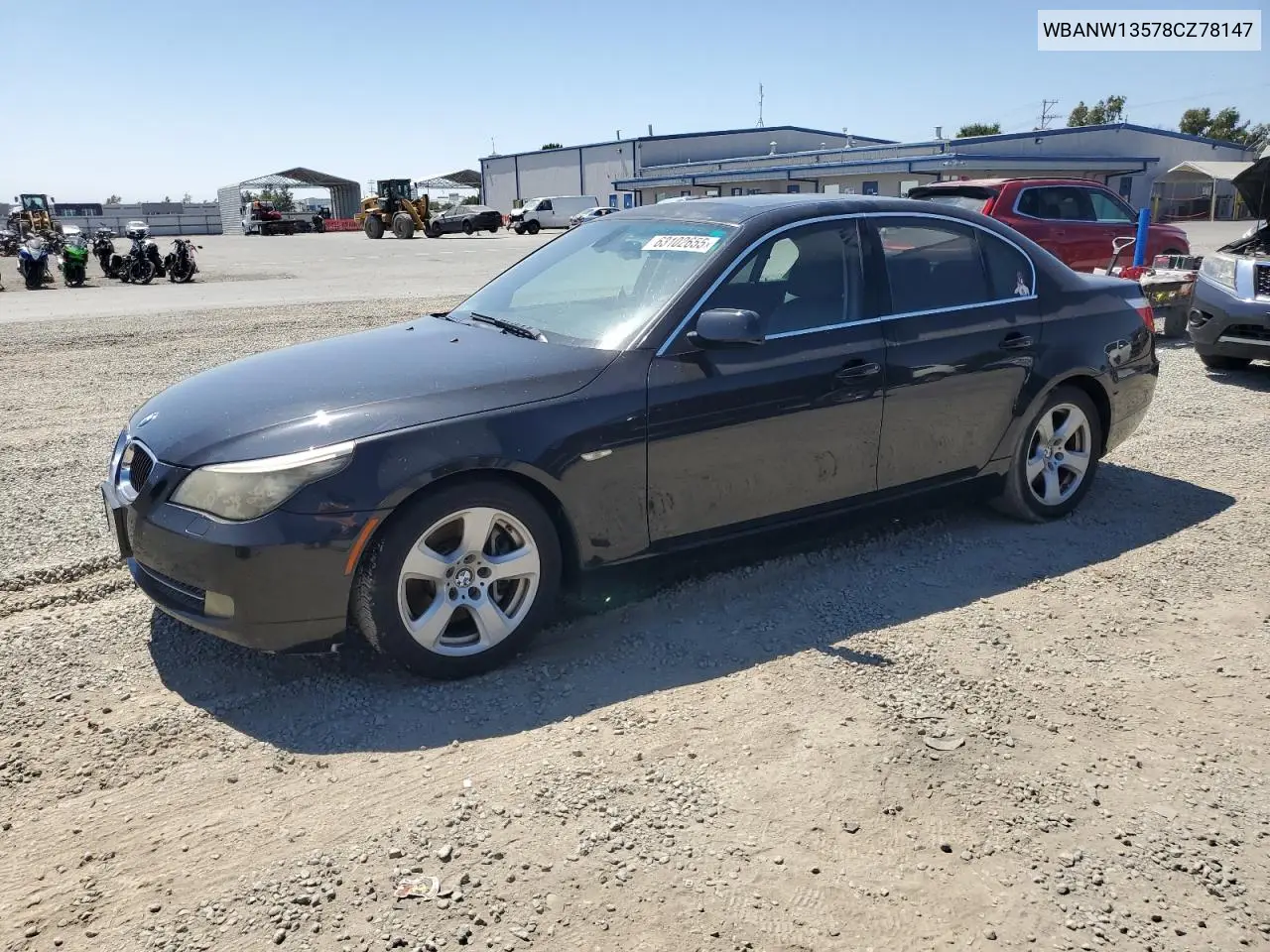 2008 BMW 535 I VIN: WBANW13578CZ78147 Lot: 63102655