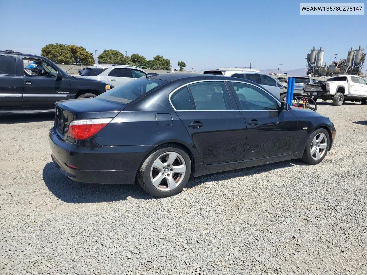 2008 BMW 535 I VIN: WBANW13578CZ78147 Lot: 63102655