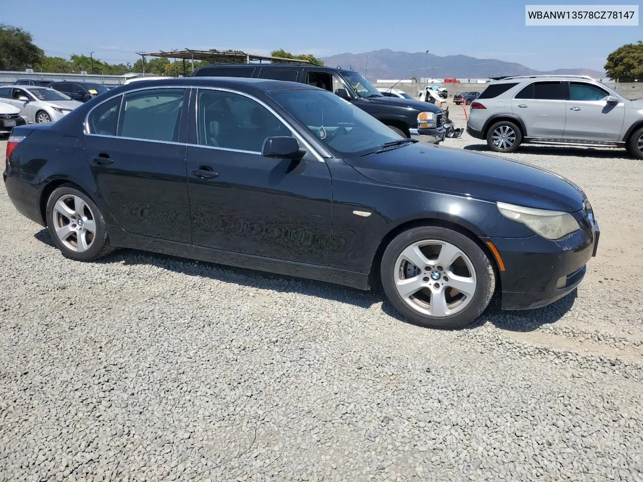 2008 BMW 535 I VIN: WBANW13578CZ78147 Lot: 63102655