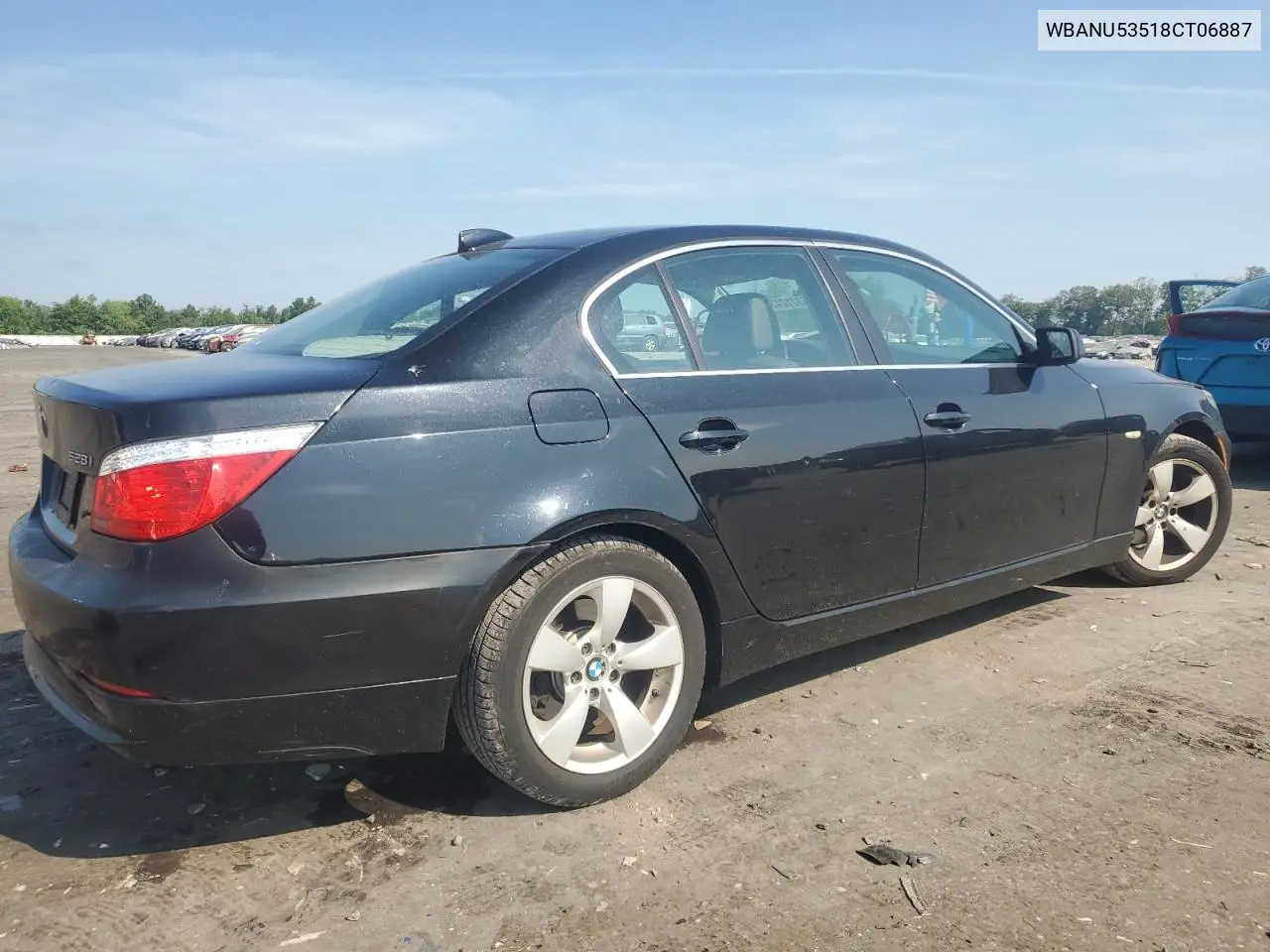 2008 BMW 528 I VIN: WBANU53518CT06887 Lot: 63212435