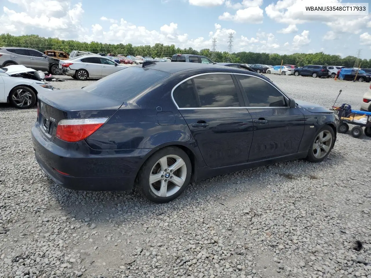 2008 BMW 528 I VIN: WBANU53548CT17933 Lot: 64761605