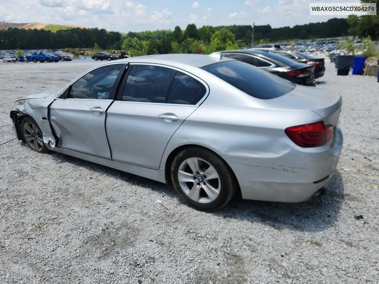 2012 BMW 528 I VIN: WBAXG5C54CDX04274 Lot: 62501815