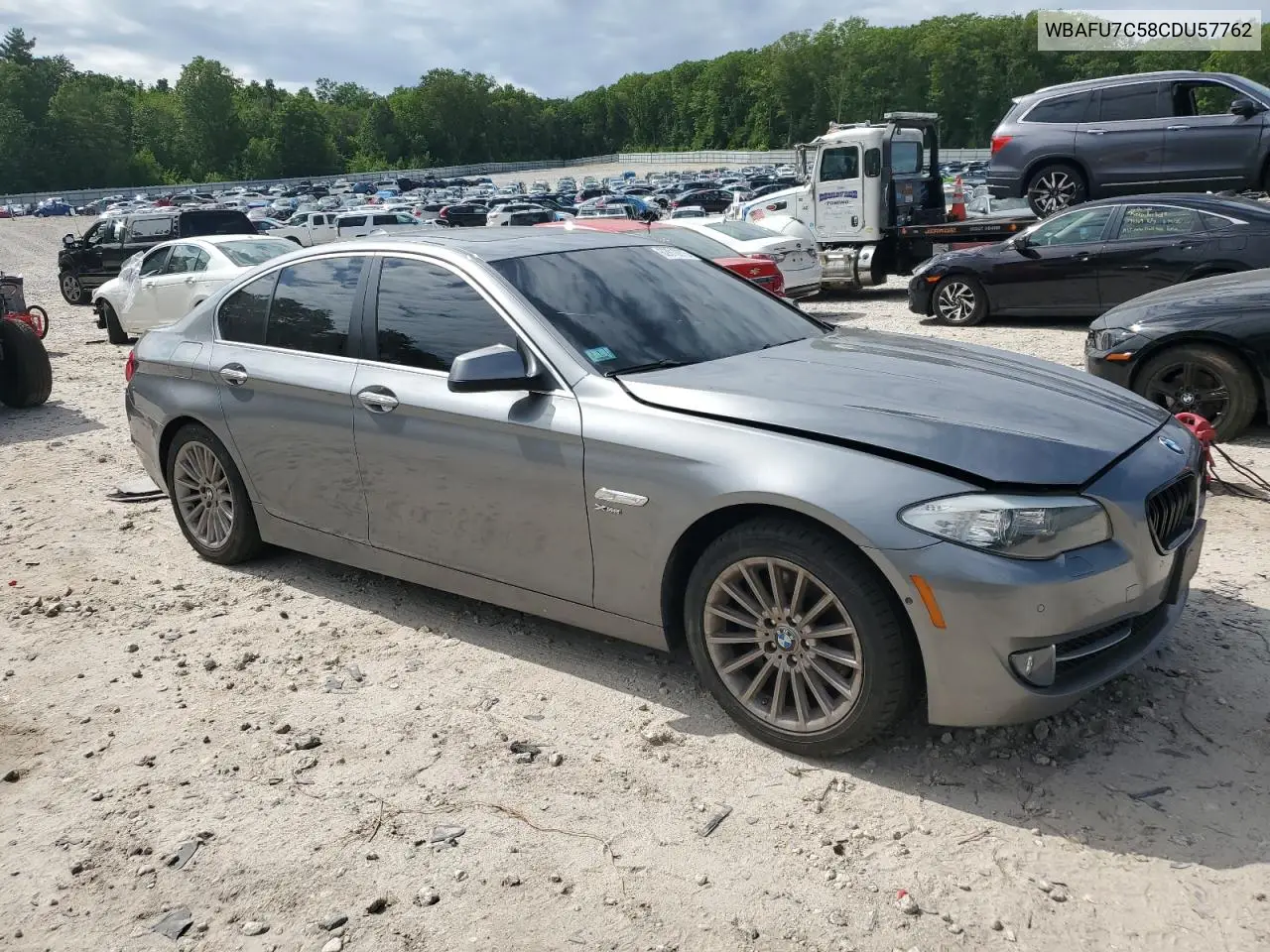 2012 BMW 535 Xi VIN: WBAFU7C58CDU57762 Lot: 62812875