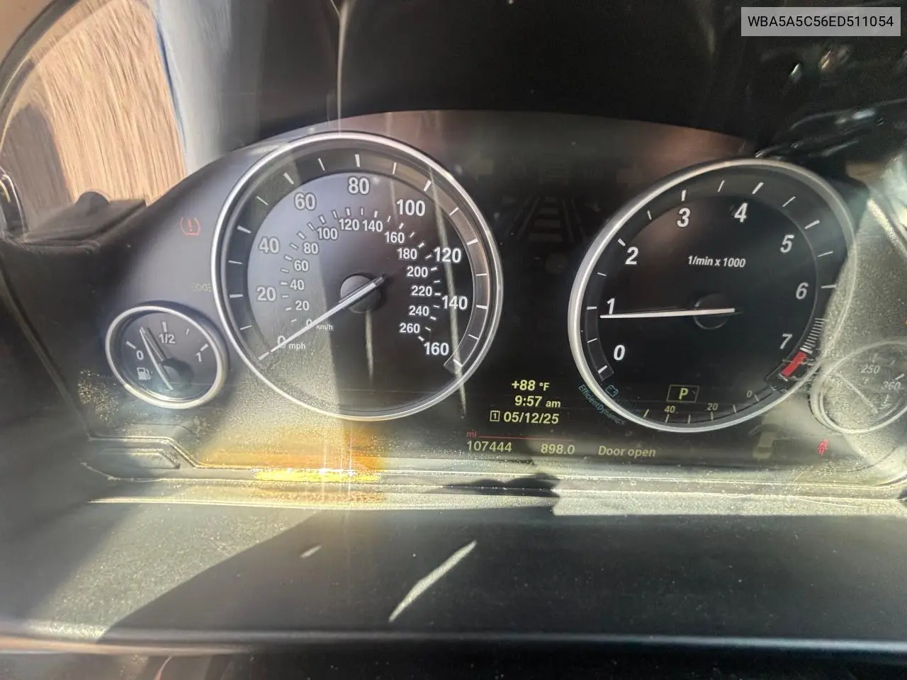 2014 BMW 528 I VIN: WBA5A5C56ED511054 Lot: 57175605