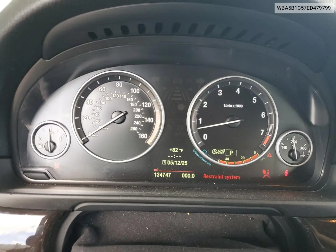 2014 BMW 535 I VIN: WBA5B1C57ED479799 Lot: 58171585