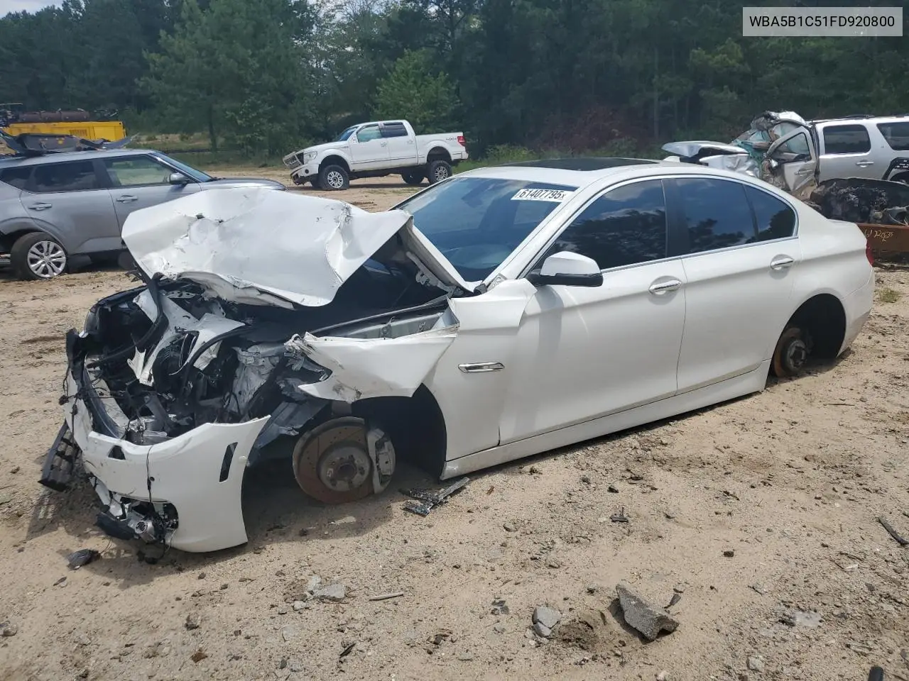 2015 BMW 535 I VIN: WBA5B1C51FD920800 Lot: 61407795