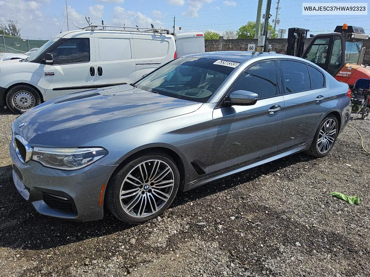 2017 BMW 540 I VIN: WBAJE5C37HWA92323 Lot: 53340355