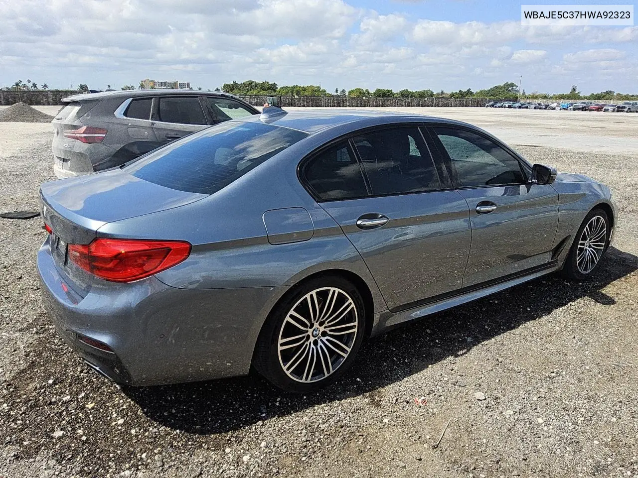 2017 BMW 540 I VIN: WBAJE5C37HWA92323 Lot: 53340355