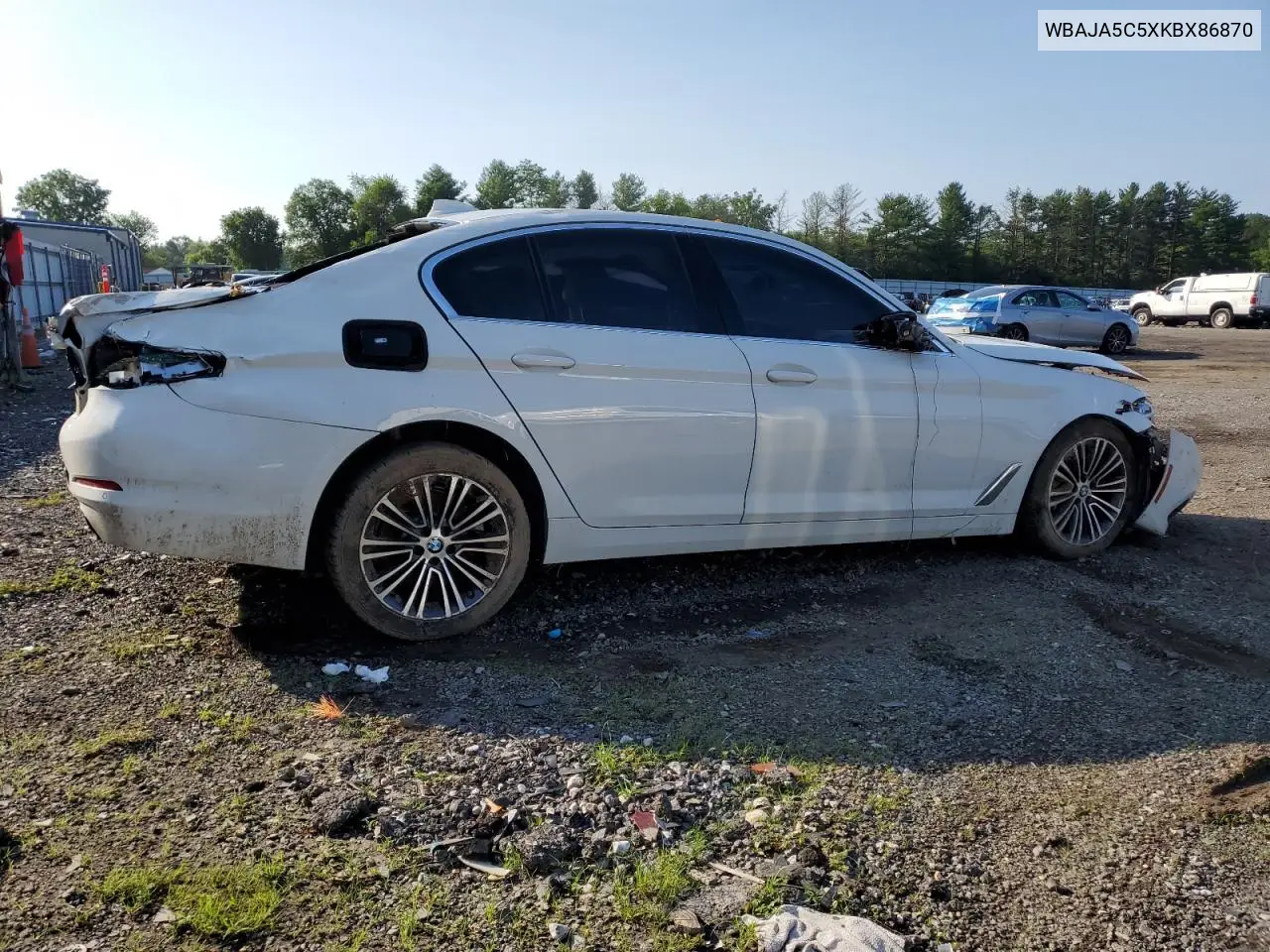 2019 BMW 530 I VIN: WBAJA5C5XKBX86870 Lot: 61678435
