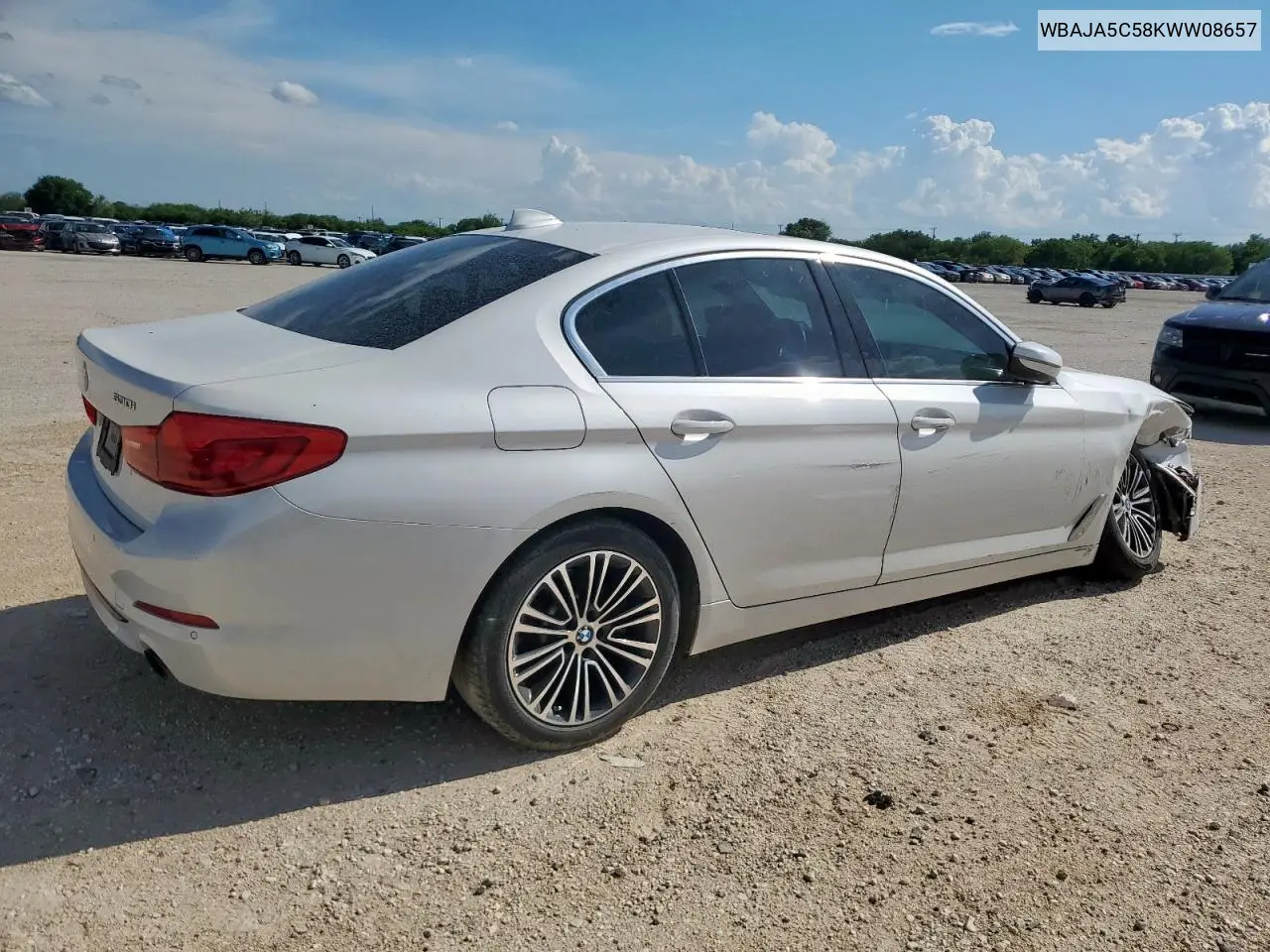 2019 BMW 530 I VIN: WBAJA5C58KWW08657 Lot: 62100445