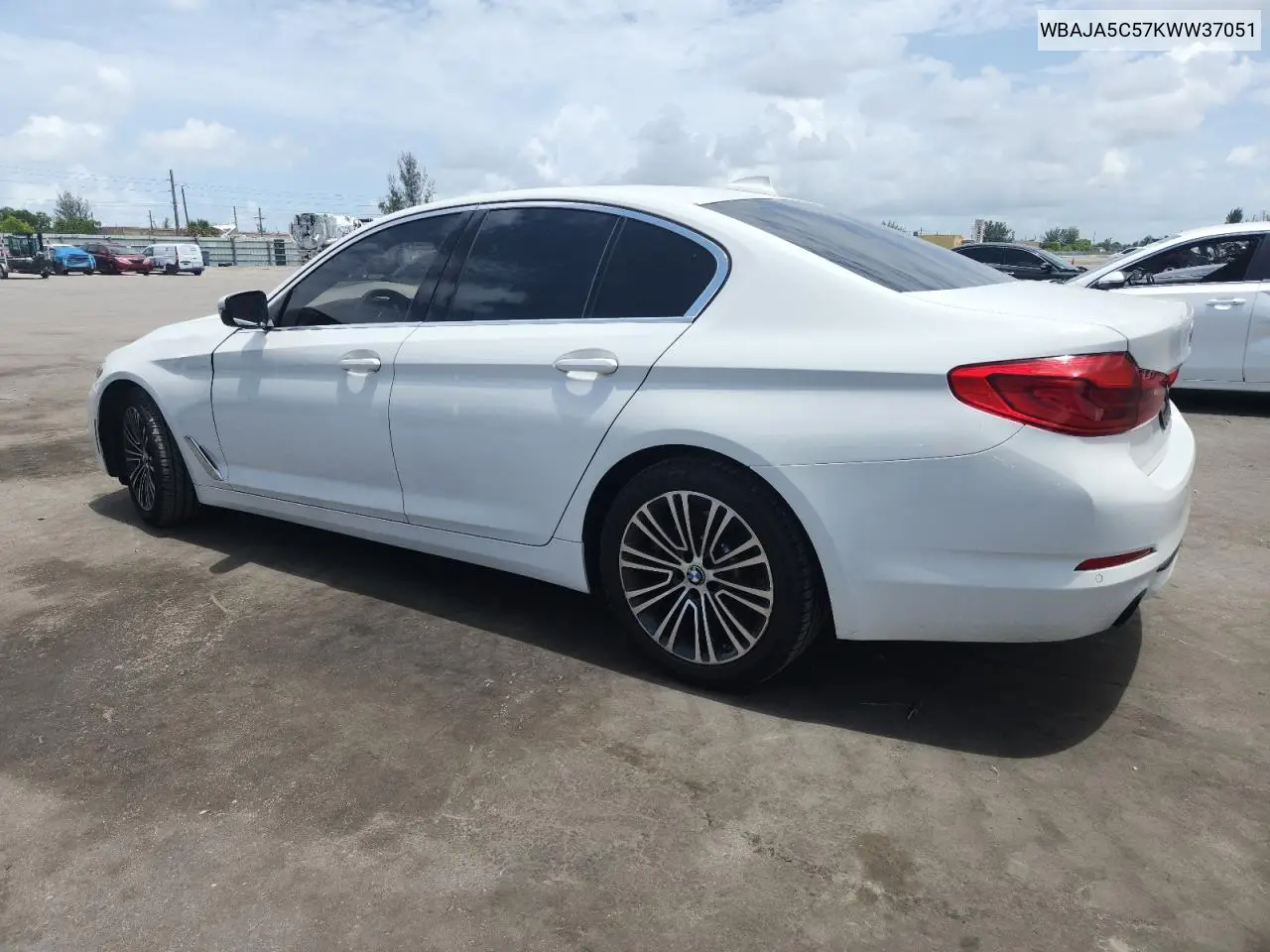 2019 BMW 530 I VIN: WBAJA5C57KWW37051 Lot: 62927385
