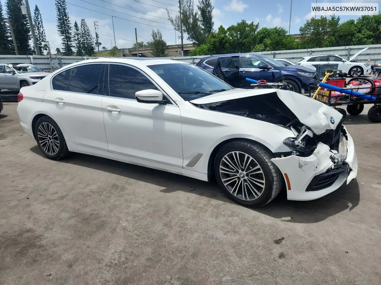 2019 BMW 530 I VIN: WBAJA5C57KWW37051 Lot: 62927385