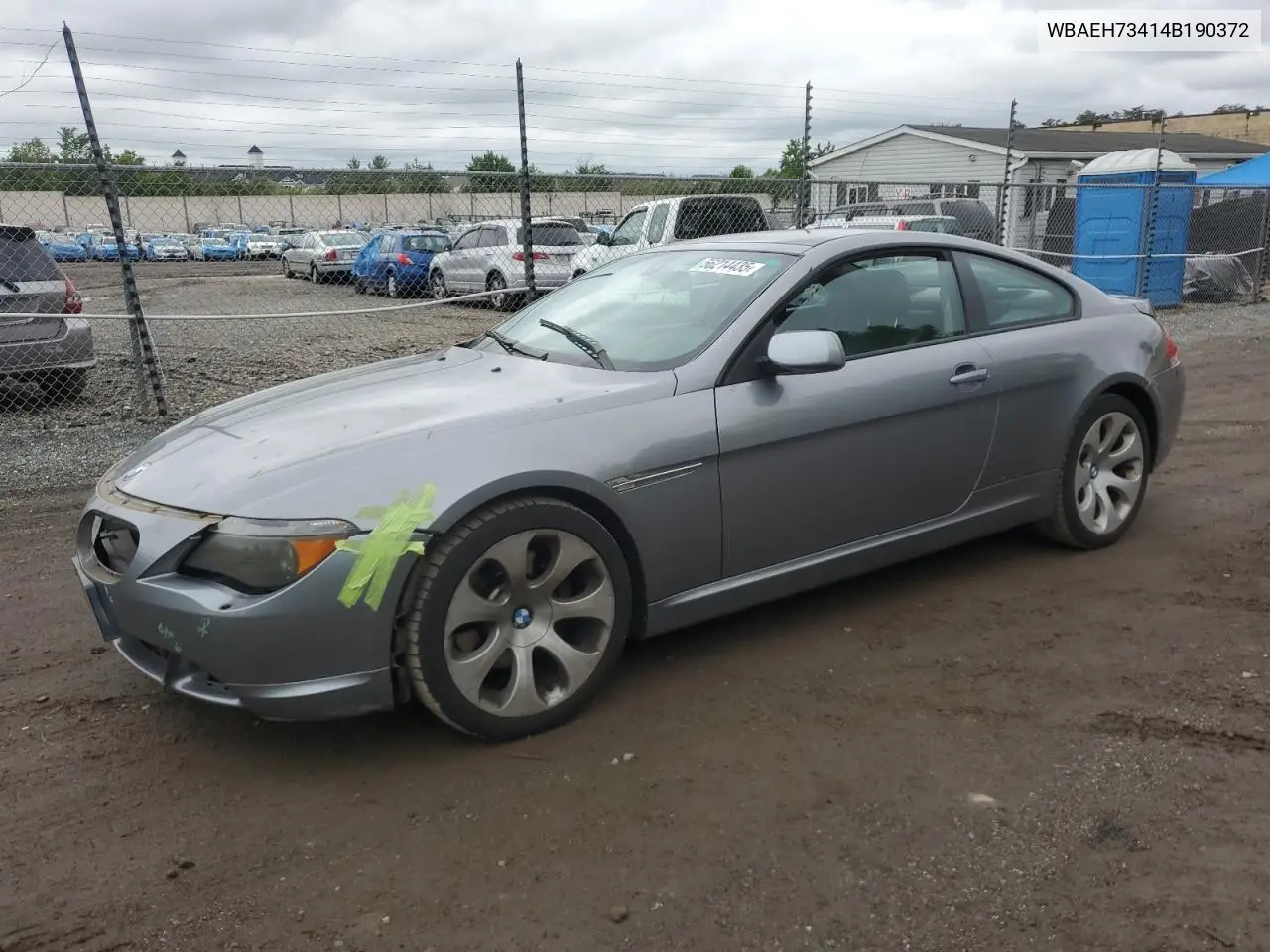 2004 BMW 645 Ci Automatic VIN: WBAEH73414B190372 Lot: 56214435