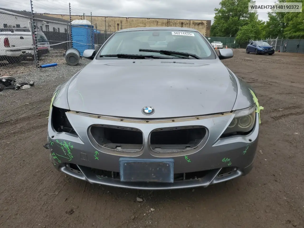 2004 BMW 645 Ci Automatic VIN: WBAEH73414B190372 Lot: 56214435
