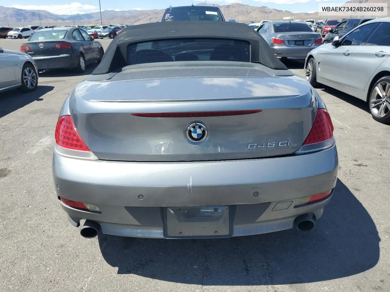 2004 BMW 645 Ci Automatic VIN: WBAEK73424B260298 Lot: 56266565