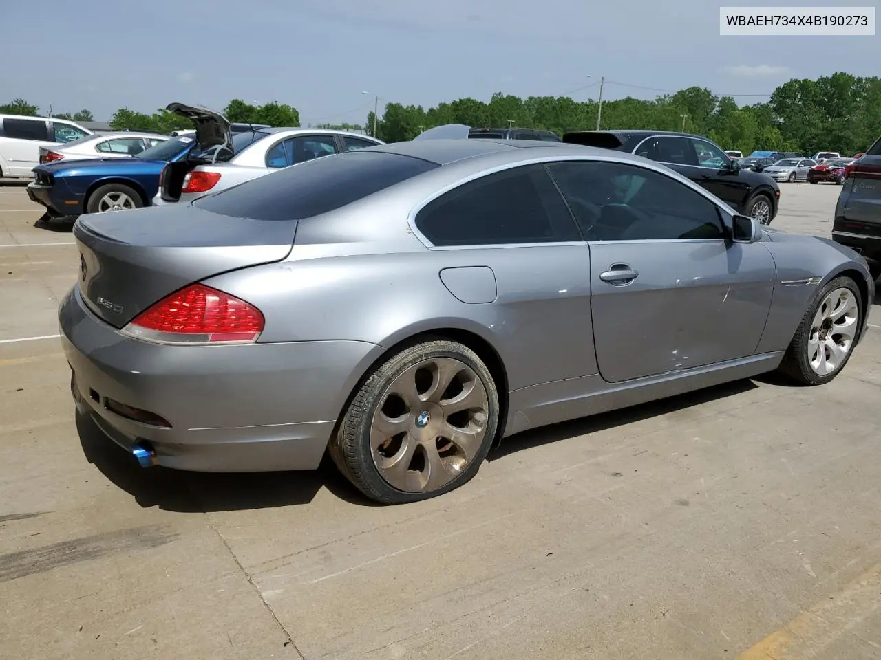 2004 BMW 645 Ci Automatic VIN: WBAEH734X4B190273 Lot: 56564825