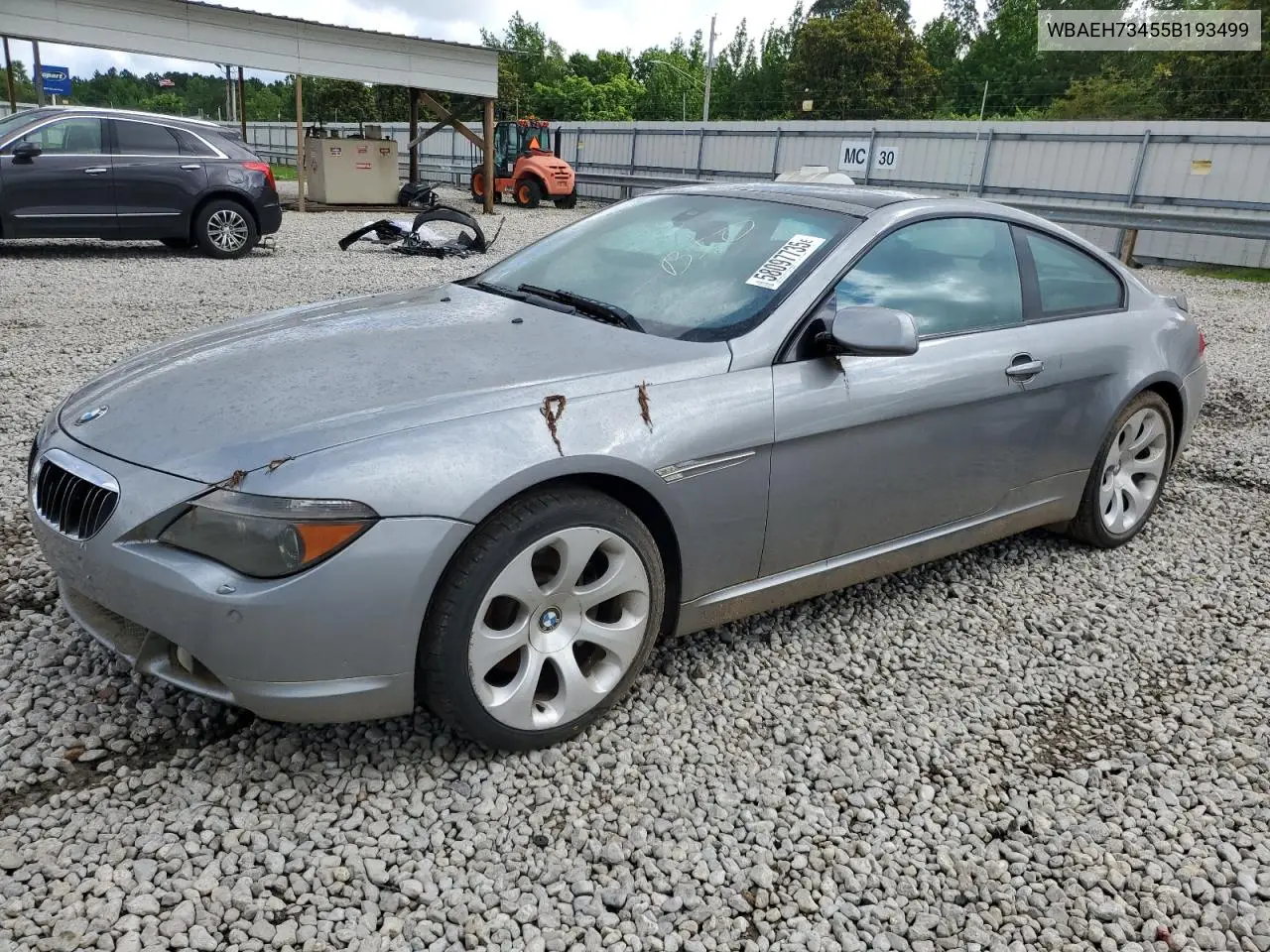 2004 BMW 645 Ci Automatic VIN: WBAEH73455B193499 Lot: 58097735