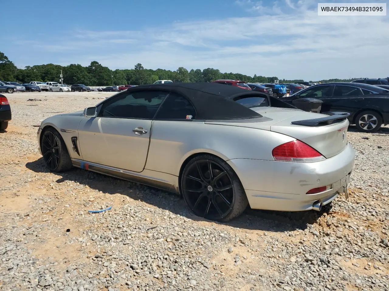 2004 BMW 645 Ci Automatic VIN: WBAEK73494B321095 Lot: 58350015