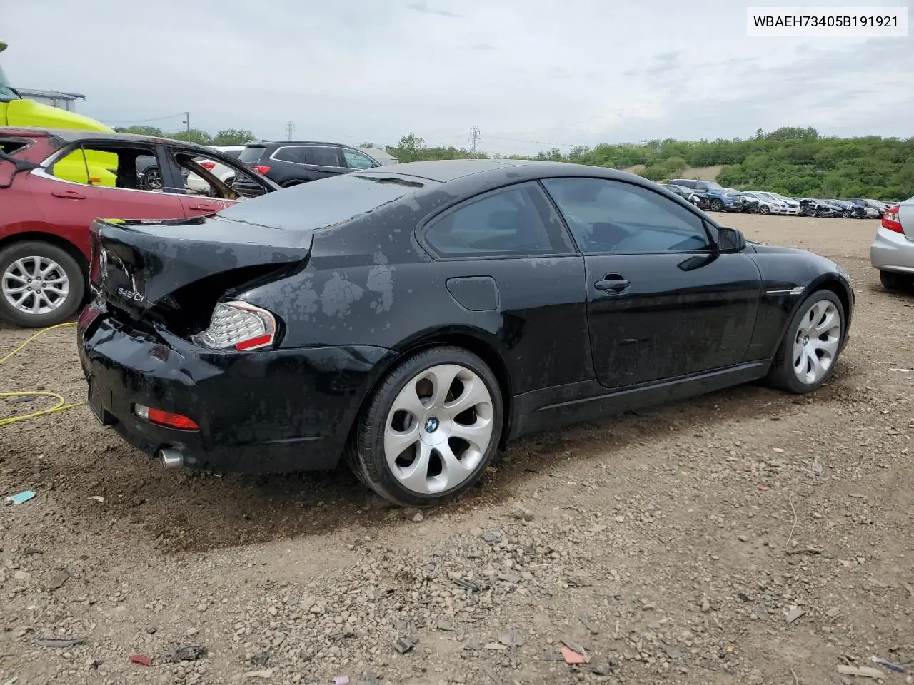 2005 BMW 645 Ci Automatic VIN: WBAEH73405B191921 Lot: 57466035
