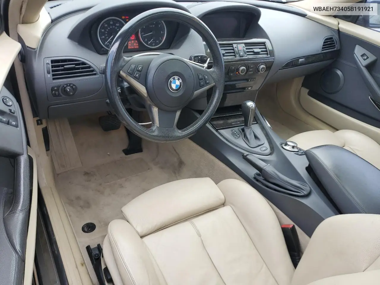 2005 BMW 645 Ci Automatic VIN: WBAEH73405B191921 Lot: 57466035