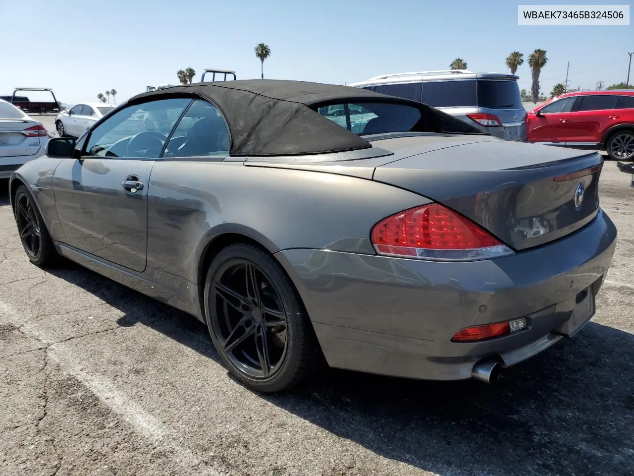 2005 BMW 645 Ci Automatic VIN: WBAEK73465B324506 Lot: 62027895