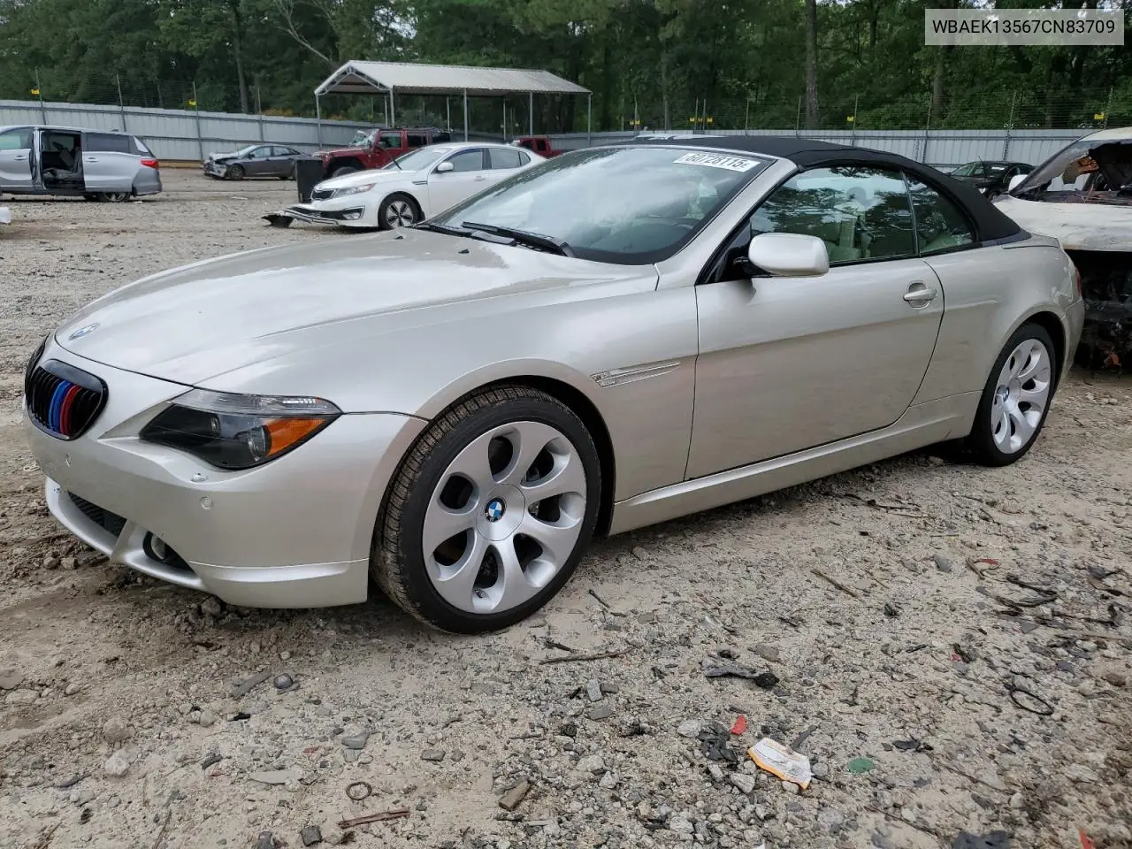 2007 BMW 650 I VIN: WBAEK13567CN83709 Lot: 60728115