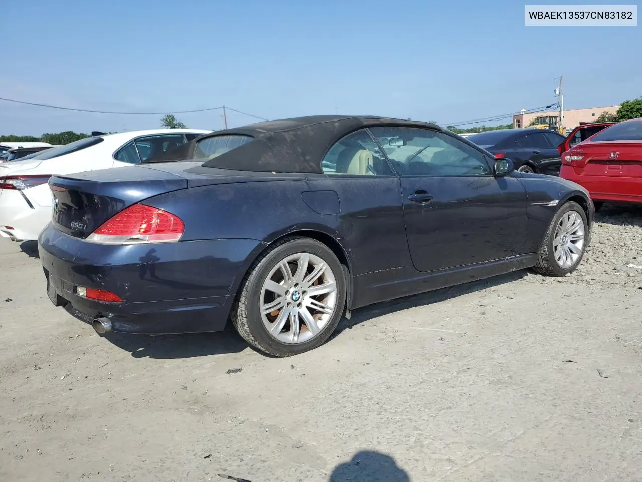 2007 BMW 650 I VIN: WBAEK13537CN83182 Lot: 62213875