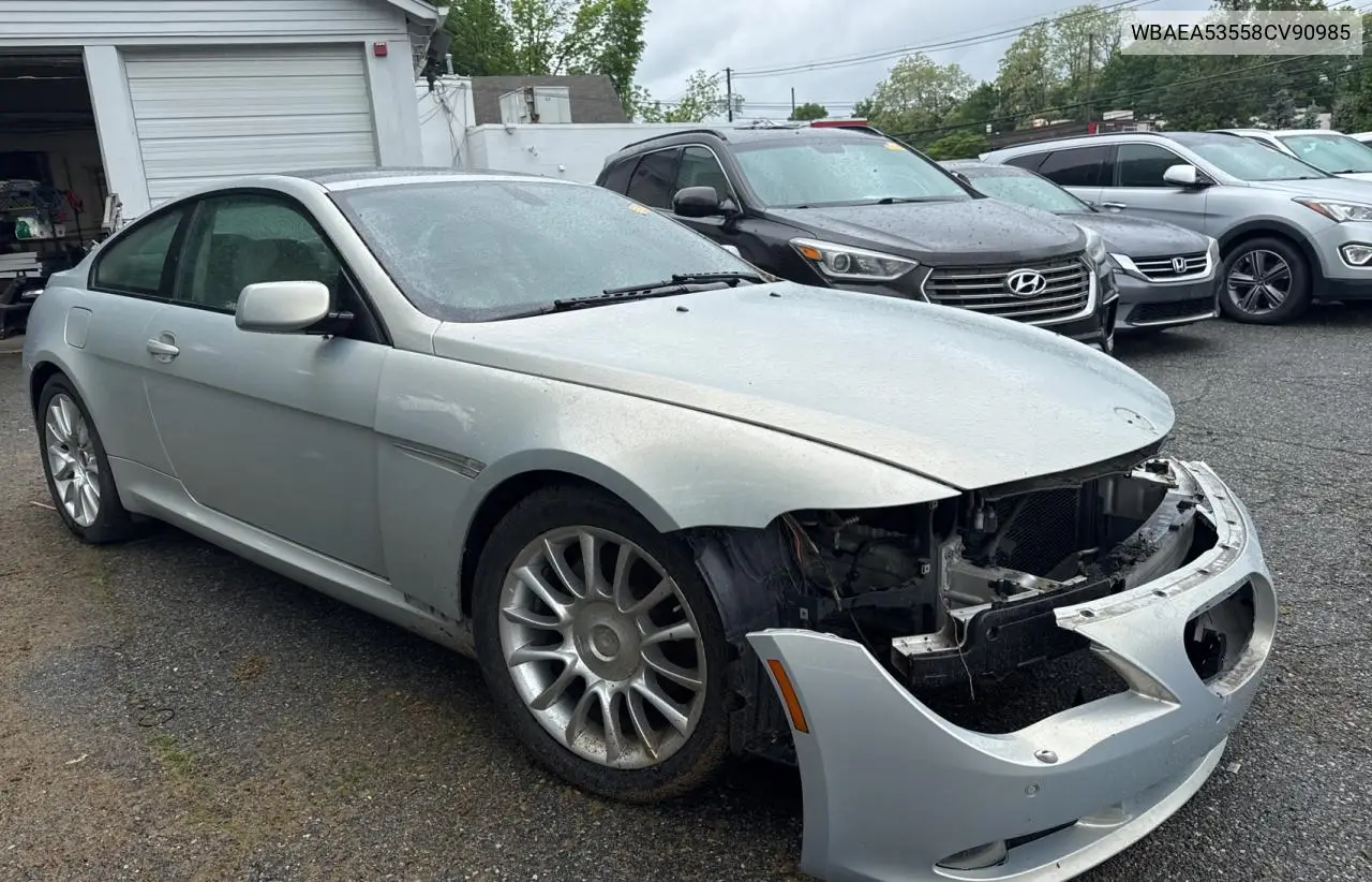 2008 BMW 650 I VIN: WBAEA53558CV90985 Lot: 57308835