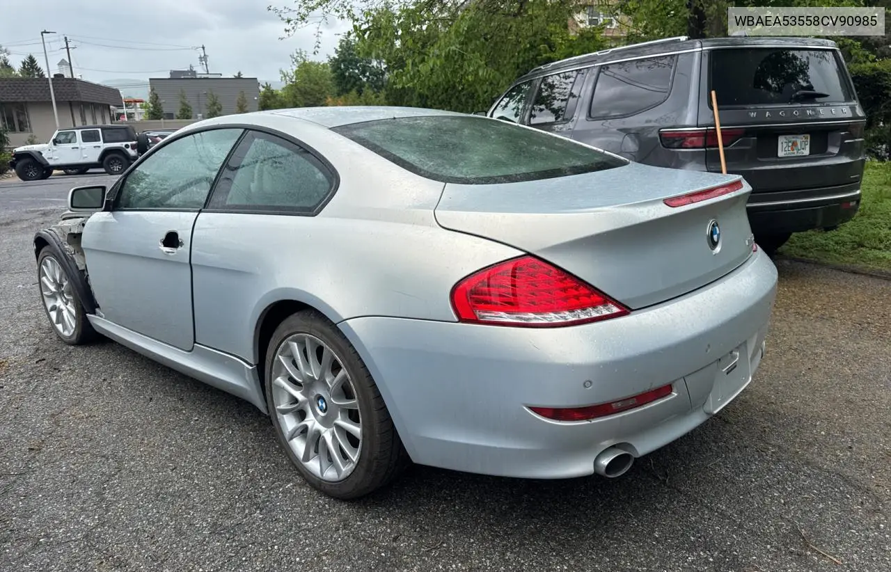 2008 BMW 650 I VIN: WBAEA53558CV90985 Lot: 57308835