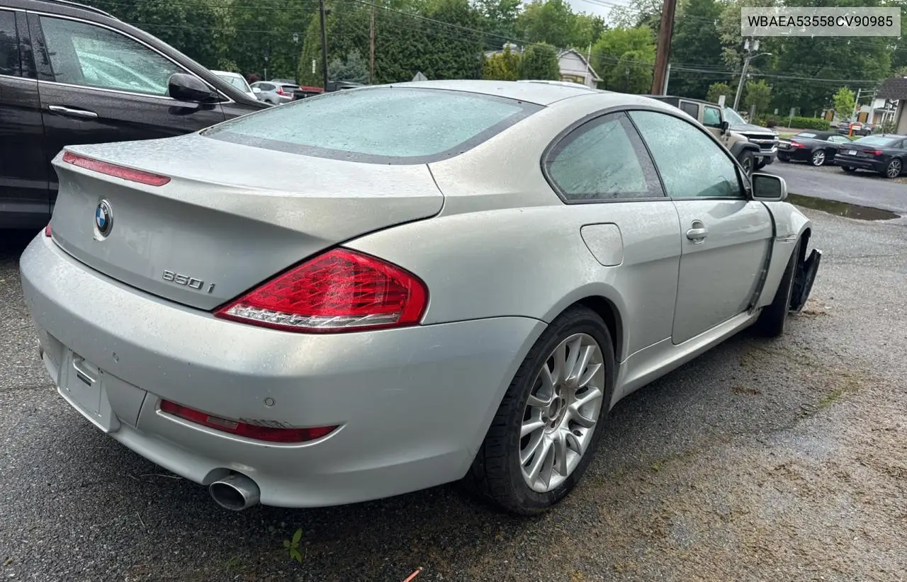2008 BMW 650 I VIN: WBAEA53558CV90985 Lot: 57308835