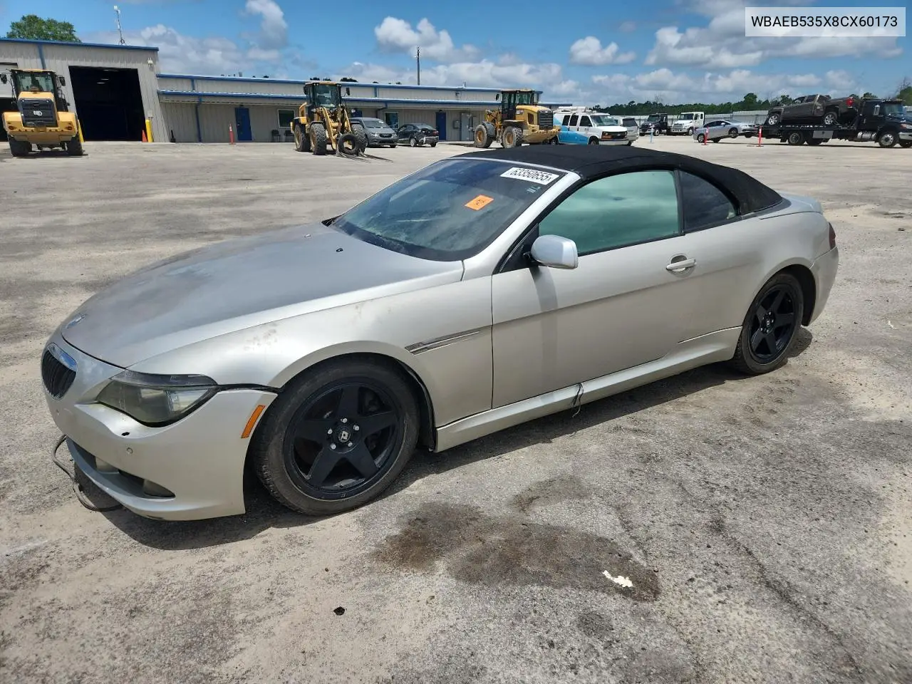 2008 BMW 650 I VIN: WBAEB535X8CX60173 Lot: 63350655