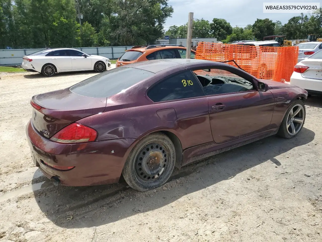2009 BMW 650 I VIN: WBAEA53579CV92240 Lot: 60445155