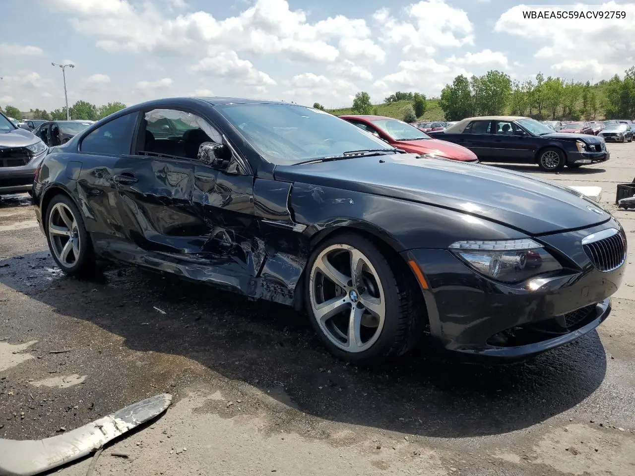 2010 BMW 650 I VIN: WBAEA5C59ACV92759 Lot: 59919855