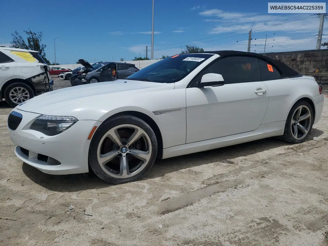 2010 BMW 650 I VIN: WBAEB5C54AC225359 Lot: 62150455