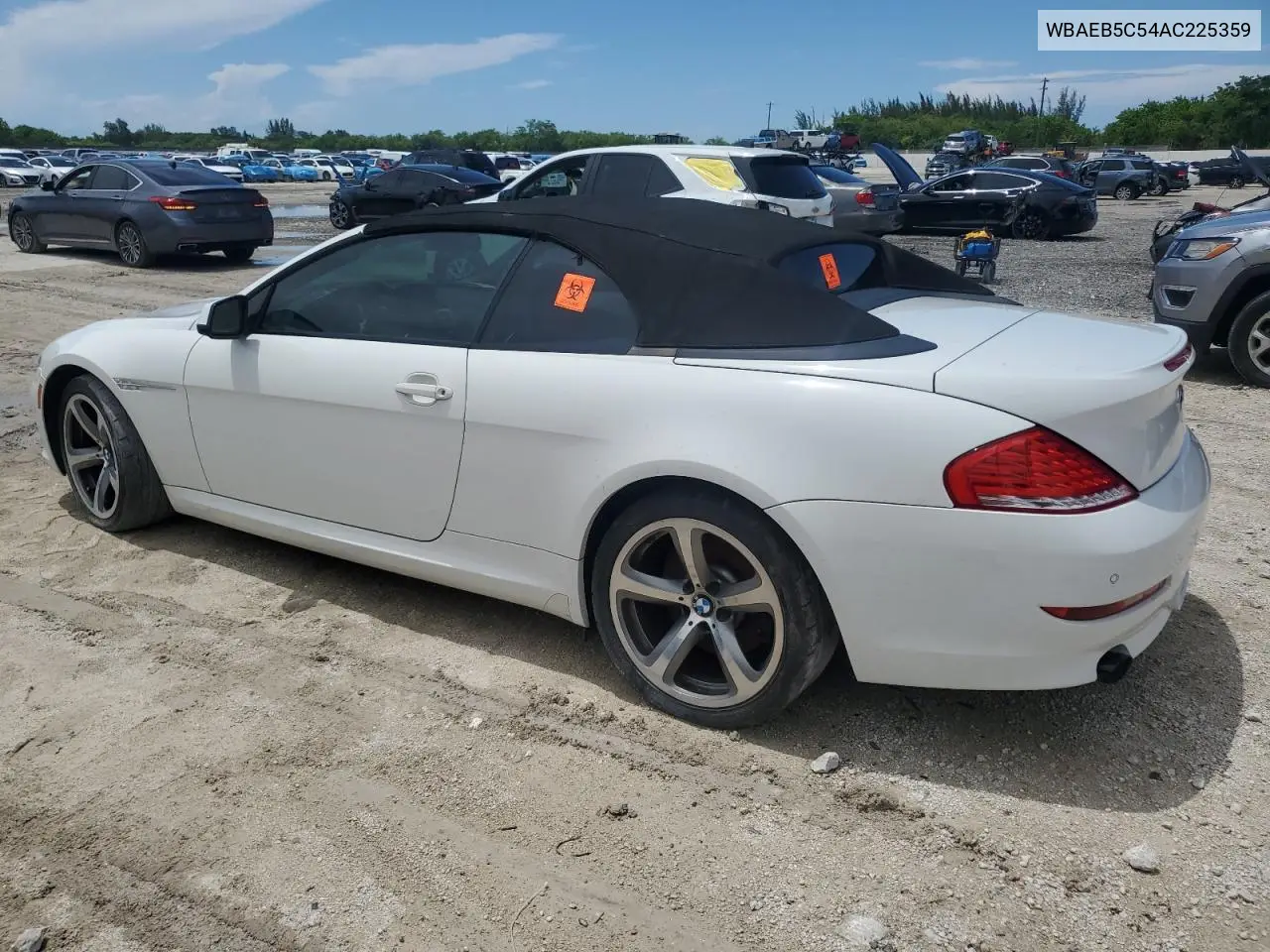 2010 BMW 650 I VIN: WBAEB5C54AC225359 Lot: 62150455