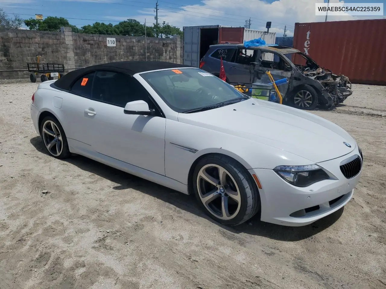 2010 BMW 650 I VIN: WBAEB5C54AC225359 Lot: 62150455