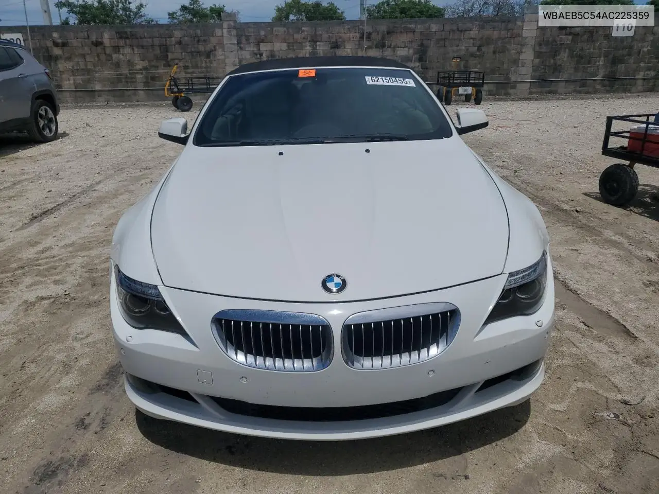 2010 BMW 650 I VIN: WBAEB5C54AC225359 Lot: 62150455