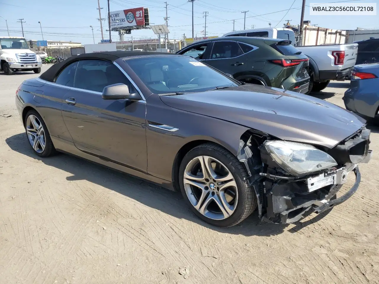 2012 BMW 650 I VIN: WBALZ3C56CDL72108 Lot: 62163205