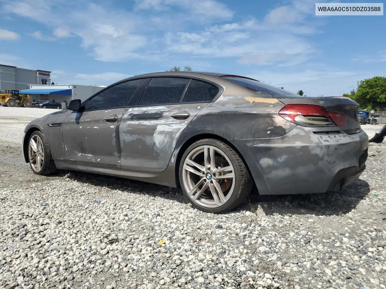 2013 BMW 640 I VIN: WBA6A0C51DDZ03588 Lot: 62842665