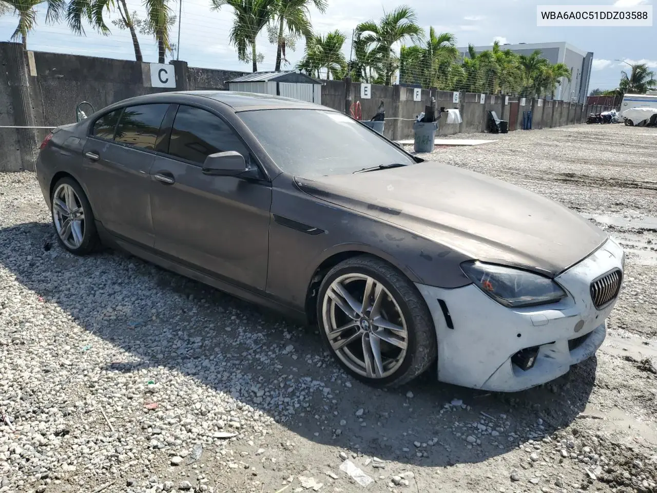 2013 BMW 640 I VIN: WBA6A0C51DDZ03588 Lot: 62842665
