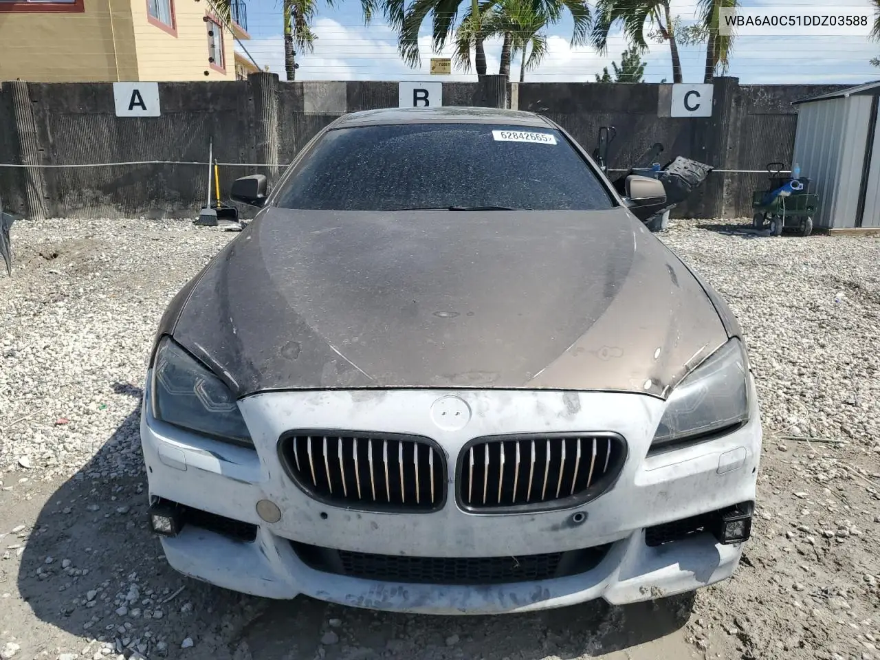 2013 BMW 640 I VIN: WBA6A0C51DDZ03588 Lot: 62842665