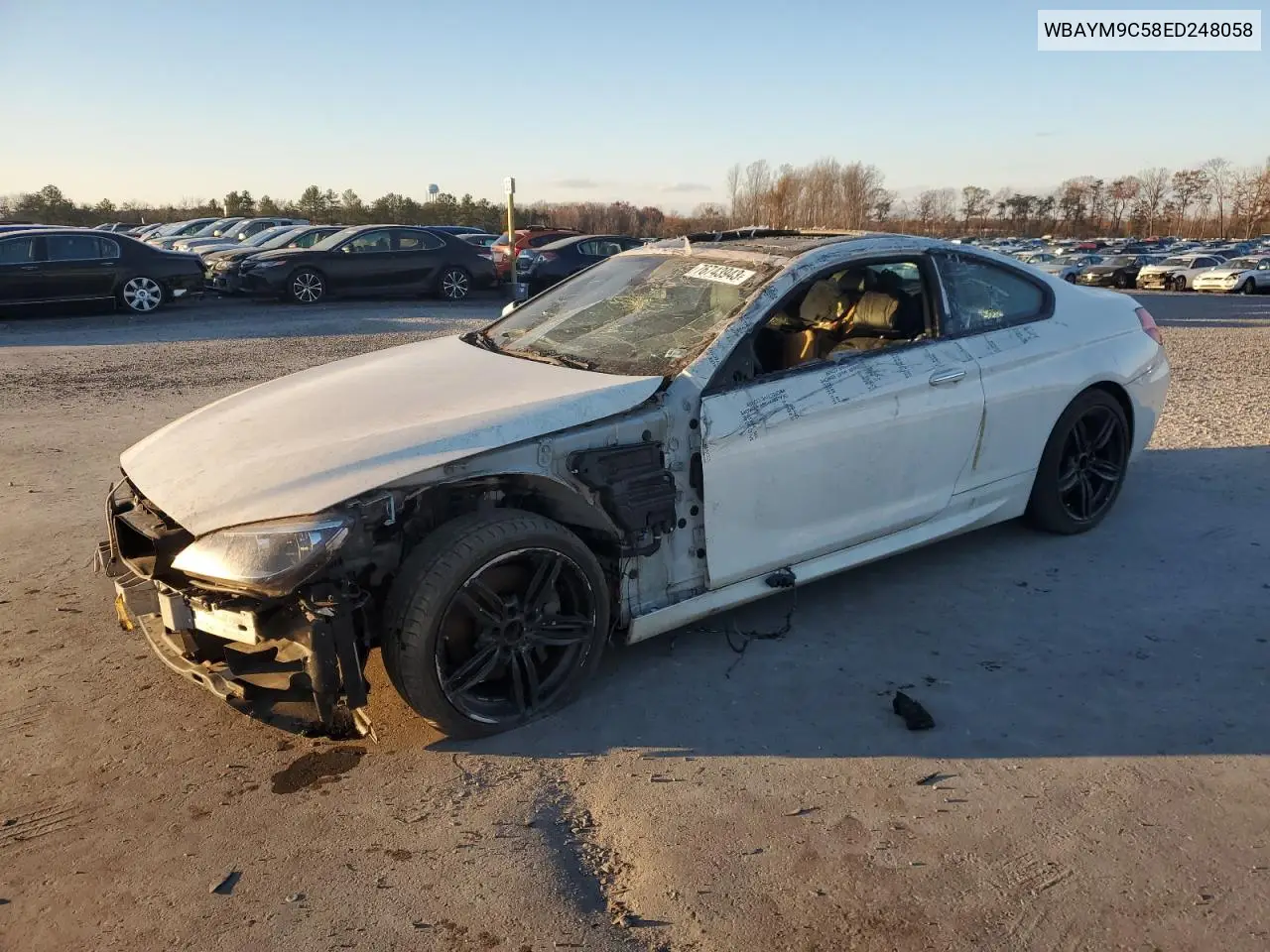 2014 BMW 650 I VIN: WBAYM9C58ED248058 Lot: 41463375