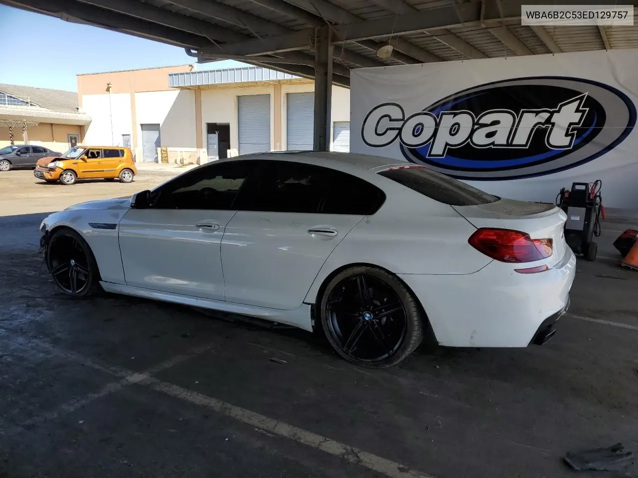2014 BMW 650 I Gran Coupe VIN: WBA6B2C53ED129757 Lot: 61689205