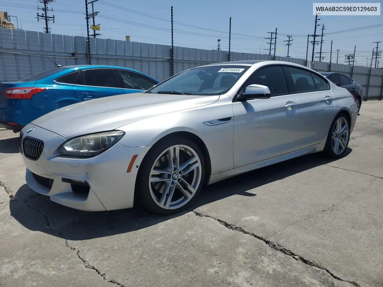 2014 BMW 650 I Gran Coupe VIN: WBA6B2C59ED129603 Lot: 62374455